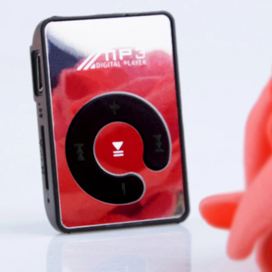 2018 Новый мини mp3 плеер Модный SD TF зеркало портативный клип медиа спортивный