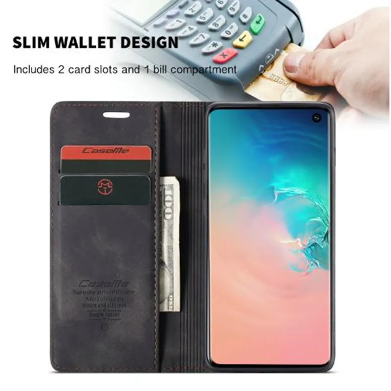 Магнитный чехол CaseMe для iPhone 11 Pro Max кожаный чехол-бумажник телефона Samsung S10 S10e S9 S8 Plus