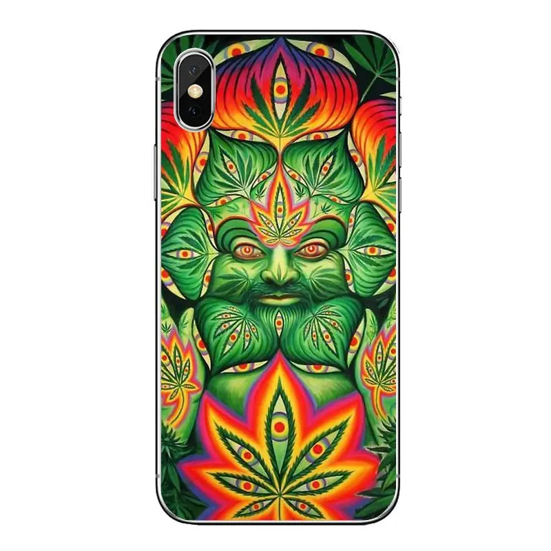 Мягкий прозрачный чехол-сумка Psychedelic Ganja Pot Leaf Art постер для Samsung Galaxy Note 8 9 S9 S10 A8 A9 Star
