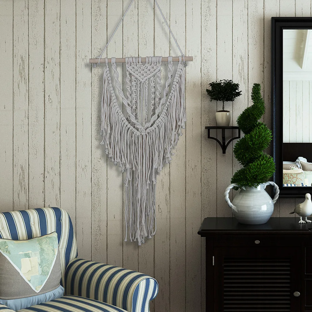 

LYN&GY Macrame Woven Wall Hanging Decor Beautiful Apartment Dorm Room Decoration Bohemian Room Geometric Art Live Broadcast