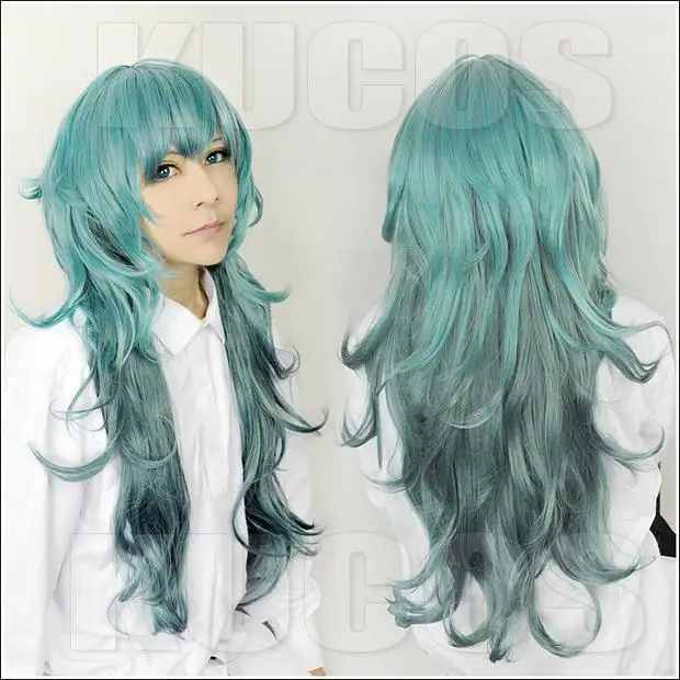 

Anime Tokyo Ghoul Sen Takatsuki Eto Cosplay Wigs 80cm Long Green Heat Resistant Synthetic Hair Wig + Wig Cap