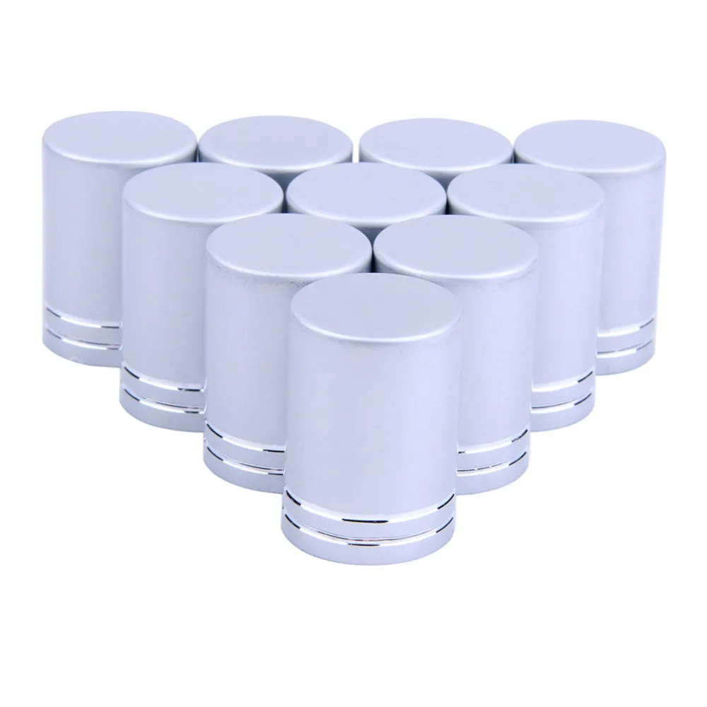 

yaye 10pcs Portable Aluminum Metal Bottle Caps Silver Color Reusable for Essential Oil Bottles 5ml 10ml Replacement