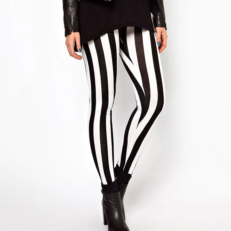 Женские леггинсы эластичные штаны длинные полная длина черные белые один размер