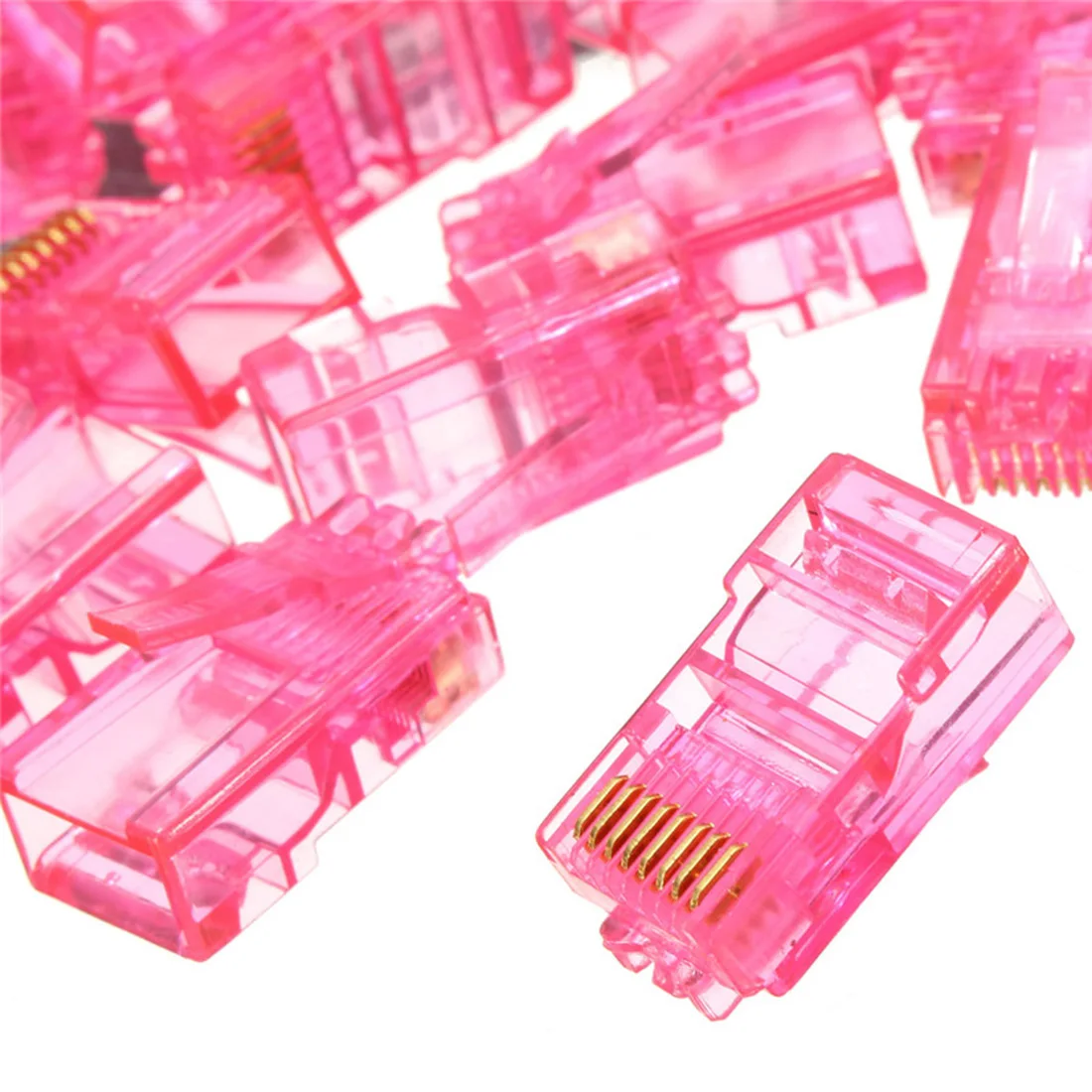 50 шт цвет случайный RJ45 сетевой кабель модульный разъем Cat5 CAT5e Разъем 8P8C utp