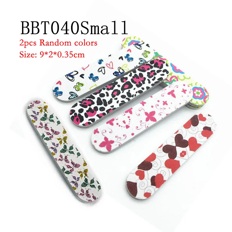BBT040Small Addfavor 2 шт Стеклянные пилочки пилочку маникюрный набор для шлифовки мягкая пилка блок для натуральный акриловый педикюр для ногтей Инструменты 100/180 - Цвет: BBT040Small