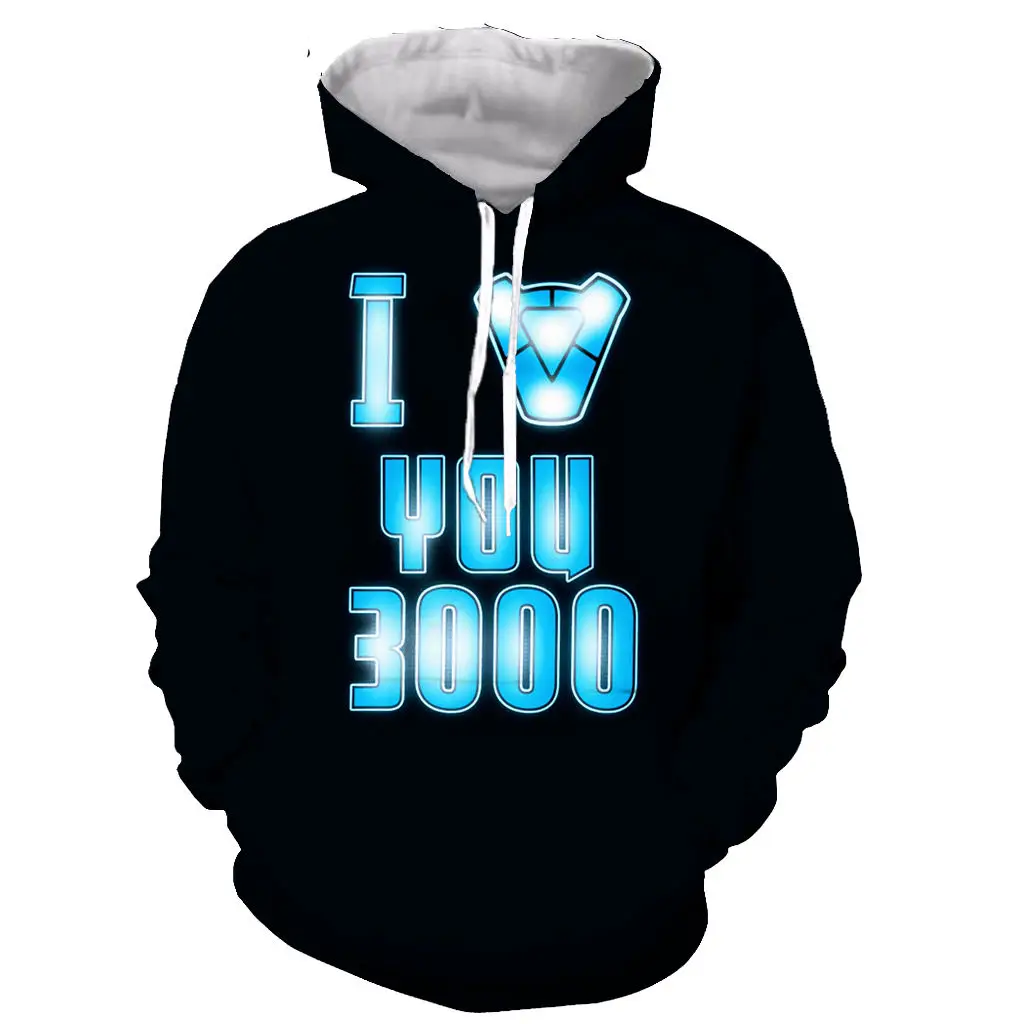 Фильм Мстители эндгейм i love you 3000 Железный на сердце 3D толстовки принт уличная Мужская/Женская Толстовка пуловеры повседневные