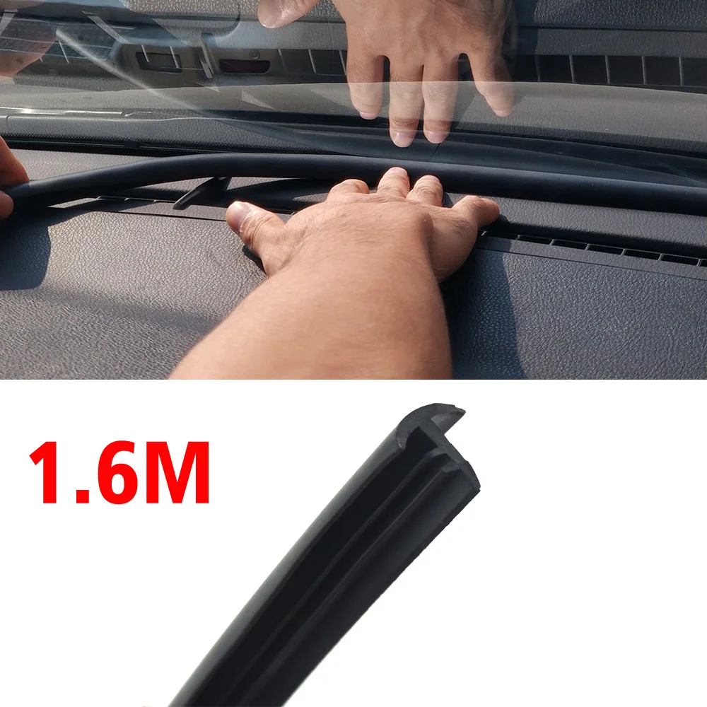 1.6Meter/pcs T type Car Sound Insulation Rubber Sealing Strip Weatherstrip Moulding Anti Noise Rubber Sticky Tape