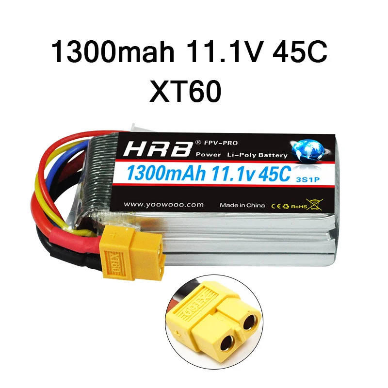 3S 1300mah 45C XT60 HRB 3S 11,1 V Lipo 1100mah 1200mah 1300mah 1500mah 2200mah 2600mah 3000mah 3300mah 3600mah 4200mah Для RC автомобиля FPV лодки - Color: 3S 1300mah 45C XT60
