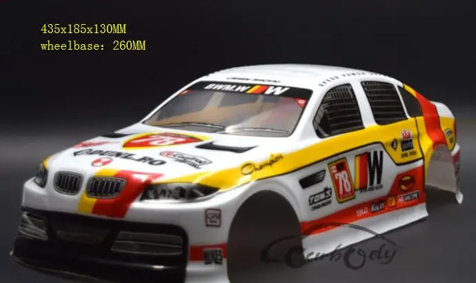 1/10 Scale White Painted BMWw On Road Drift Nitro flat rc Car Body Ftis 3R FS LOSI KYOSHO TAMIYA HSP REDCATRacing | Игрушки и хобби