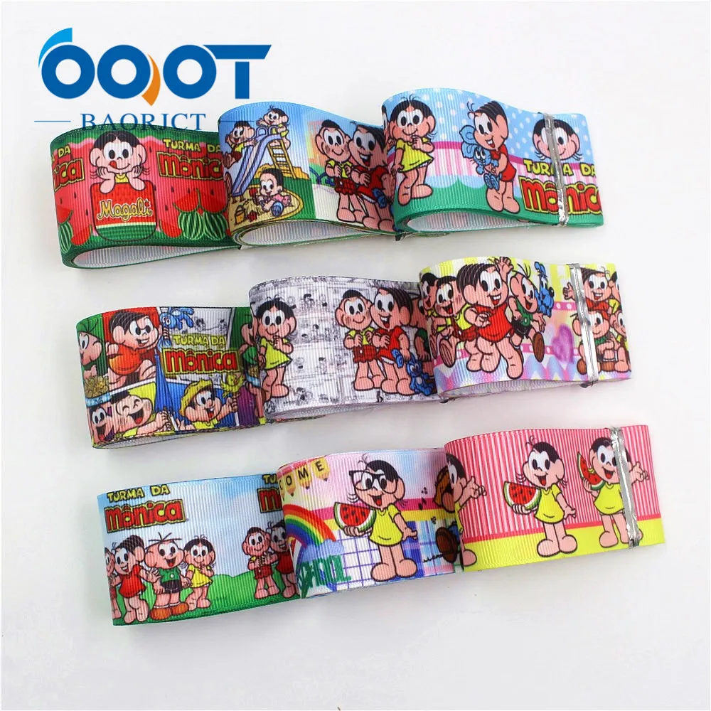 OOOT BAORJCT I-19609-1377, 38 мм 10 ярдов мультфильм термотрансферные печатные корсажные ленты, ленты ремесла, лук крышка DIY аксессуары