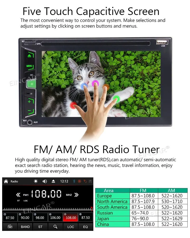 2 din автомобильное радио стерео головное устройство Bluetooth FM AM приемник USB SD Aux