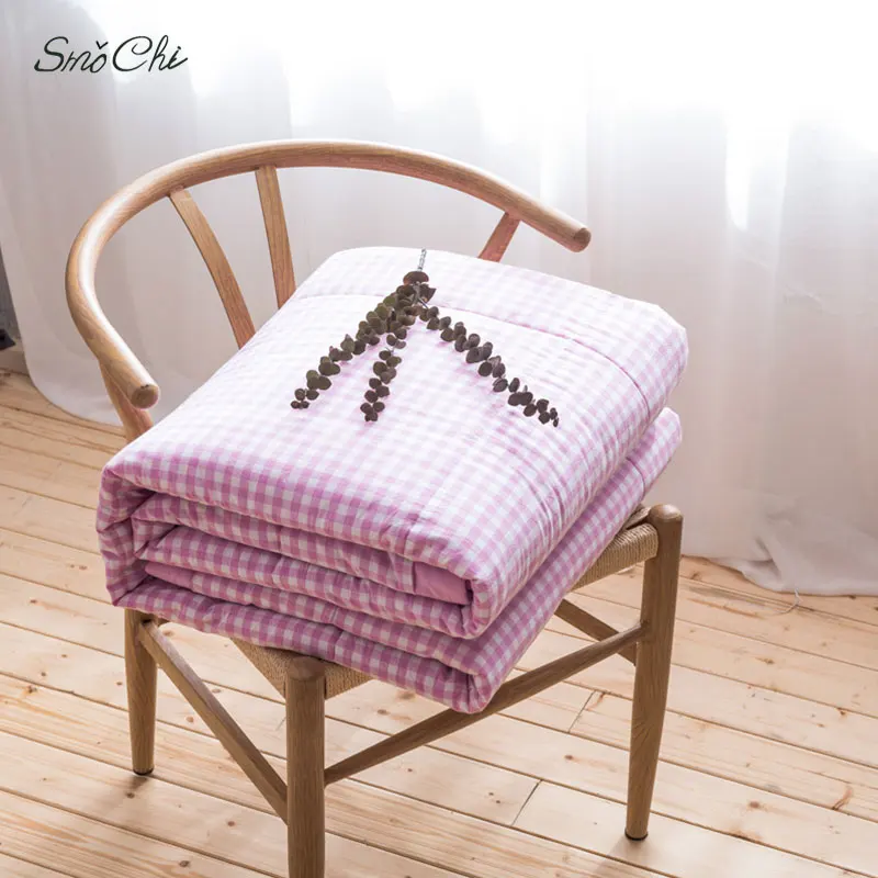 Smochi 1PCS Cotton Quilt Summer Throw Blanket Duvet Air Condition Comforter for Adults Kids Soft Plaids Quilts Colchas Para Cama | Дом и сад