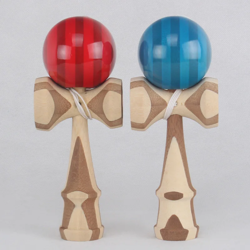 Профессиональные 18 см Kendama деревянные игрушки PU краска полоса бамбуковый узор умелое жонглирование мяч на открытом воздухе жонглирование игры мяч игрушки