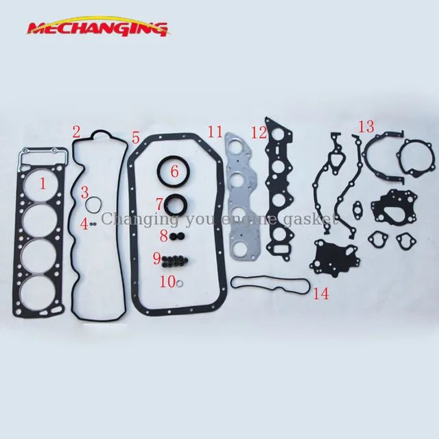 

4G54 G54B 4G54B For MAZDA B-SERIE (UF) 2.6 Engine Rebuild Kits Overhaul Kits Full Set Engine Gasket Set MD997037 MD997063