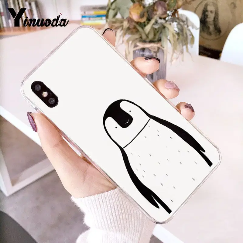 A5 Yinuoda милый мультфильм животных пингвин Новинка чехол для телефона Fundas для iPhone 5 5Sx 6 7 7plus 8 8Plus X XS MAX XR Fundas Capa - Цвет: A5