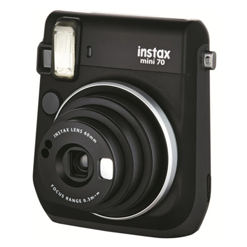 Камера моментальной печати Fujifilm Instax Mini 70 черная со стильным плечевым ремнем +