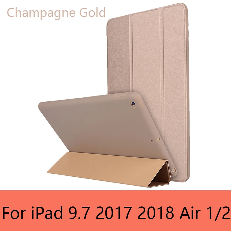 gold Чехол Rovtop для IPad Air 2 9,7 Pro 10,5 чехол Чехол для IPad Air 2 3 1 Мягкий силиконовый чехол из искусственной кожи Авто Режим сна - Цвет: gold