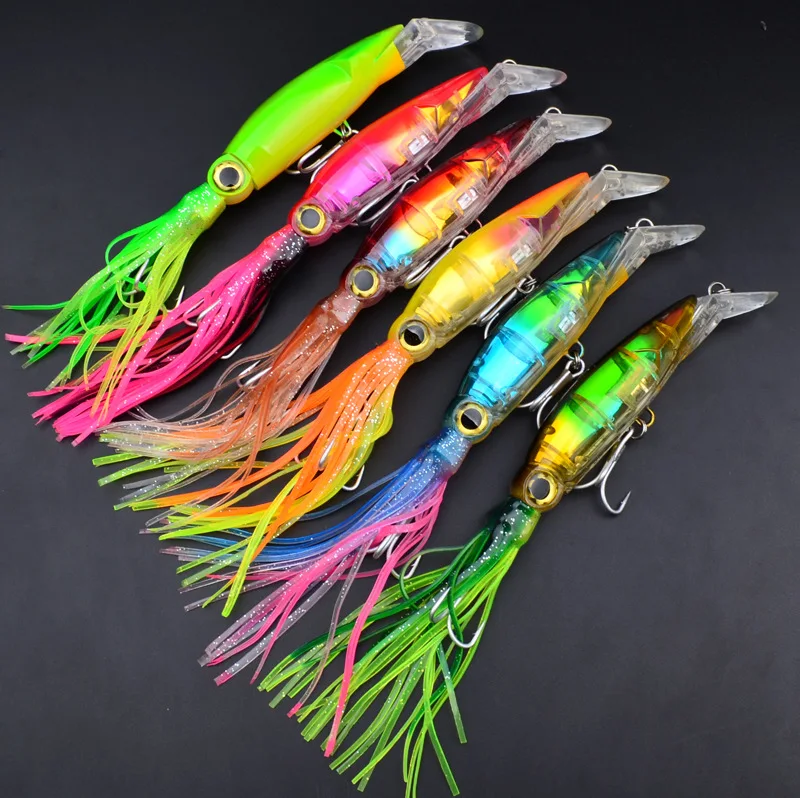 Воблер 6 шт./лот приманка для кальмара 14 см 40 г рыболовные приманки снасти