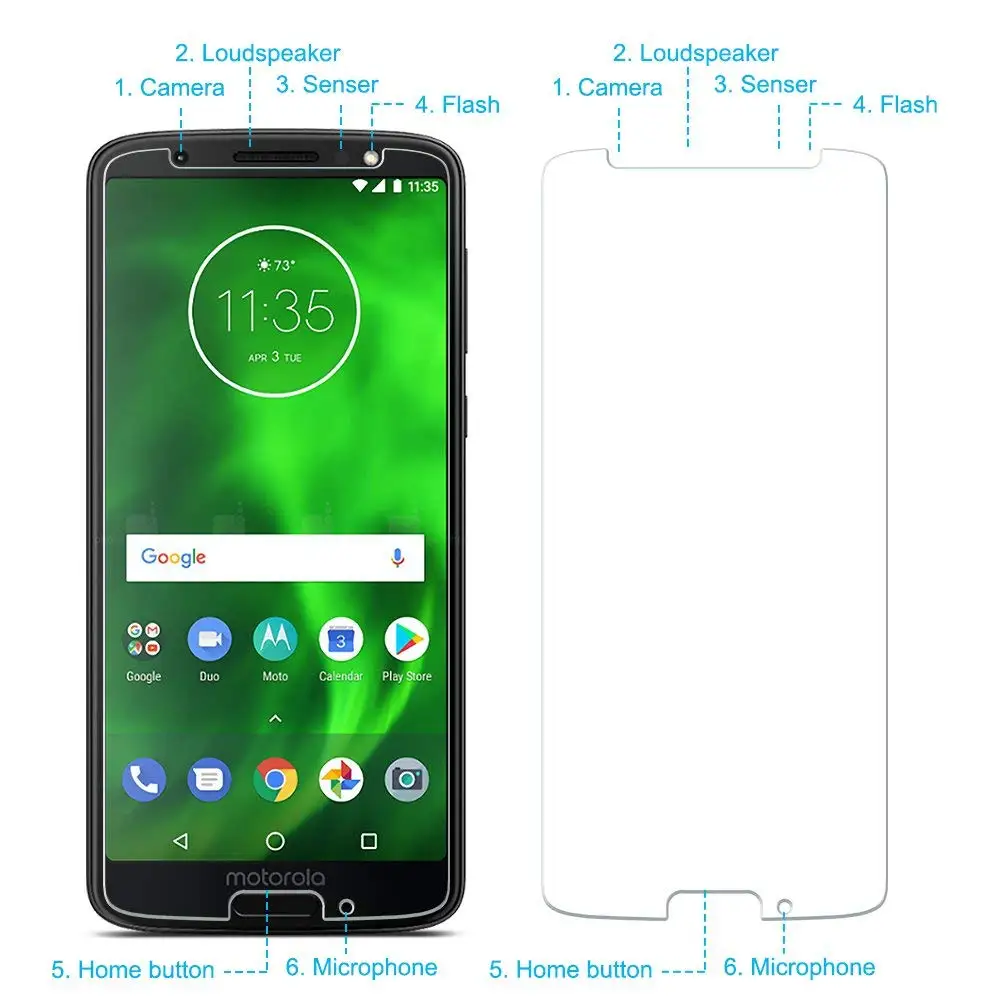 Для Motorola Moto G6 Plus закаленное стекло 9H защита экрана против царапин для Moto G6 стекло G6 Play защитная пленка