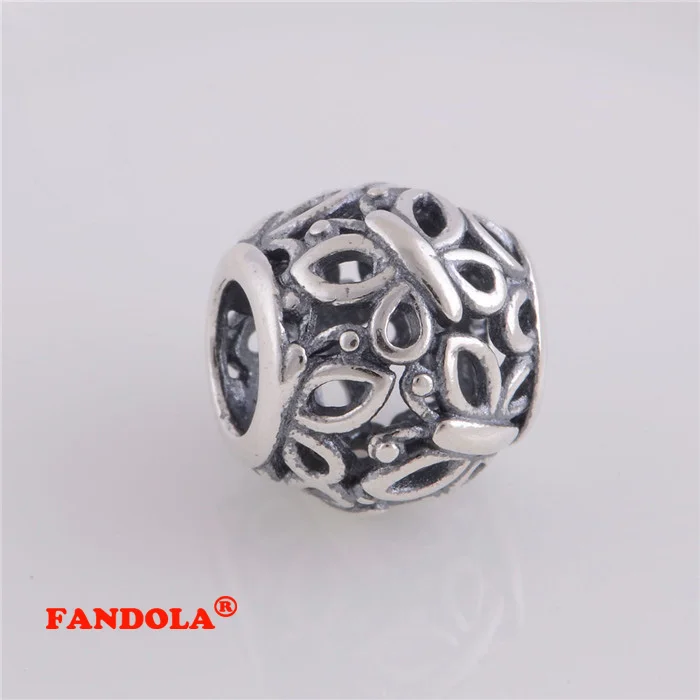 Подходит для Pandora очаровательные браслеты ажурные бусины-бабочки Стерлинговое