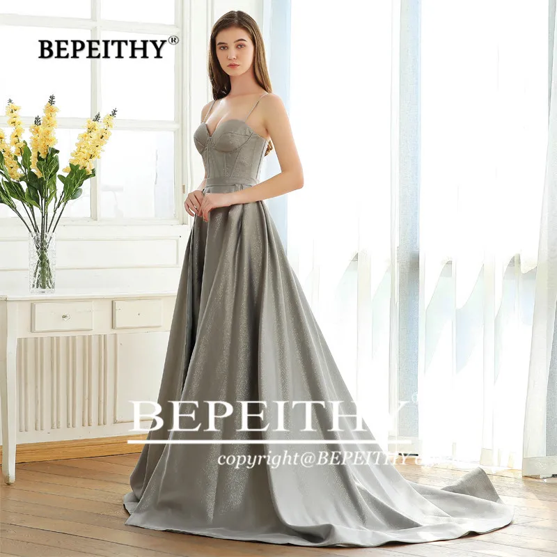 BEPEITHY/2021 милое вечернее платье трапециевидной формы с разрезом и шлейфом Vestido De Festa