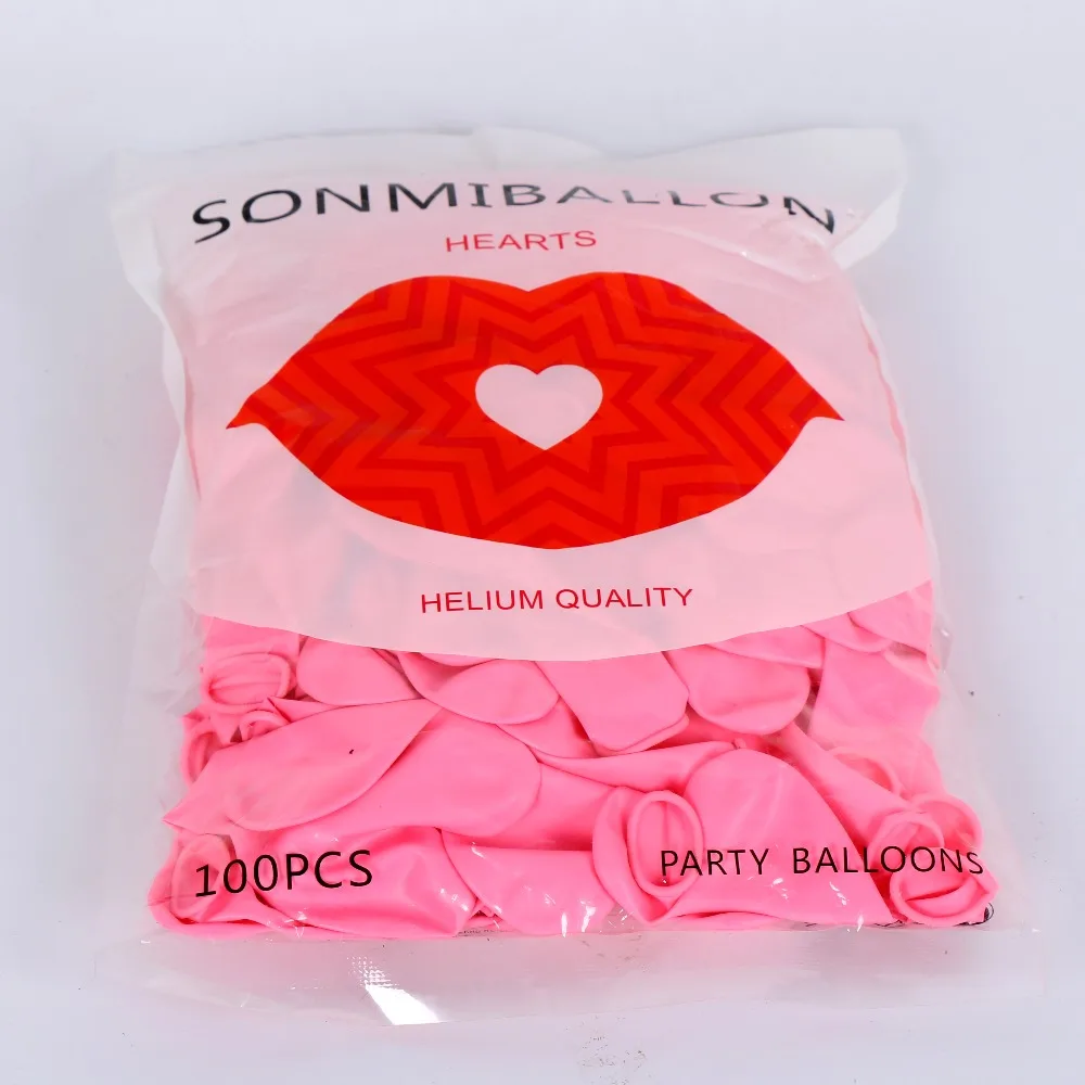 100 шт./лот 2 г латексные воздушные шары в форме сердца разноцветные горячие