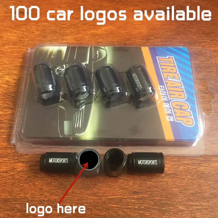 Черный логотип автомобиля колпачок клапана колеса шины для AUDI BENZ CHEVROLET CITROEN DODGE FORD
