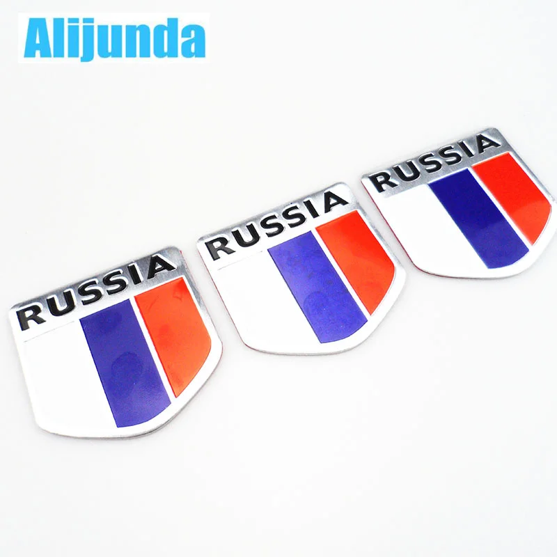 3D Алюминиевые наклейки на автомобиль с российским флагом аксессуары для Honda CRV