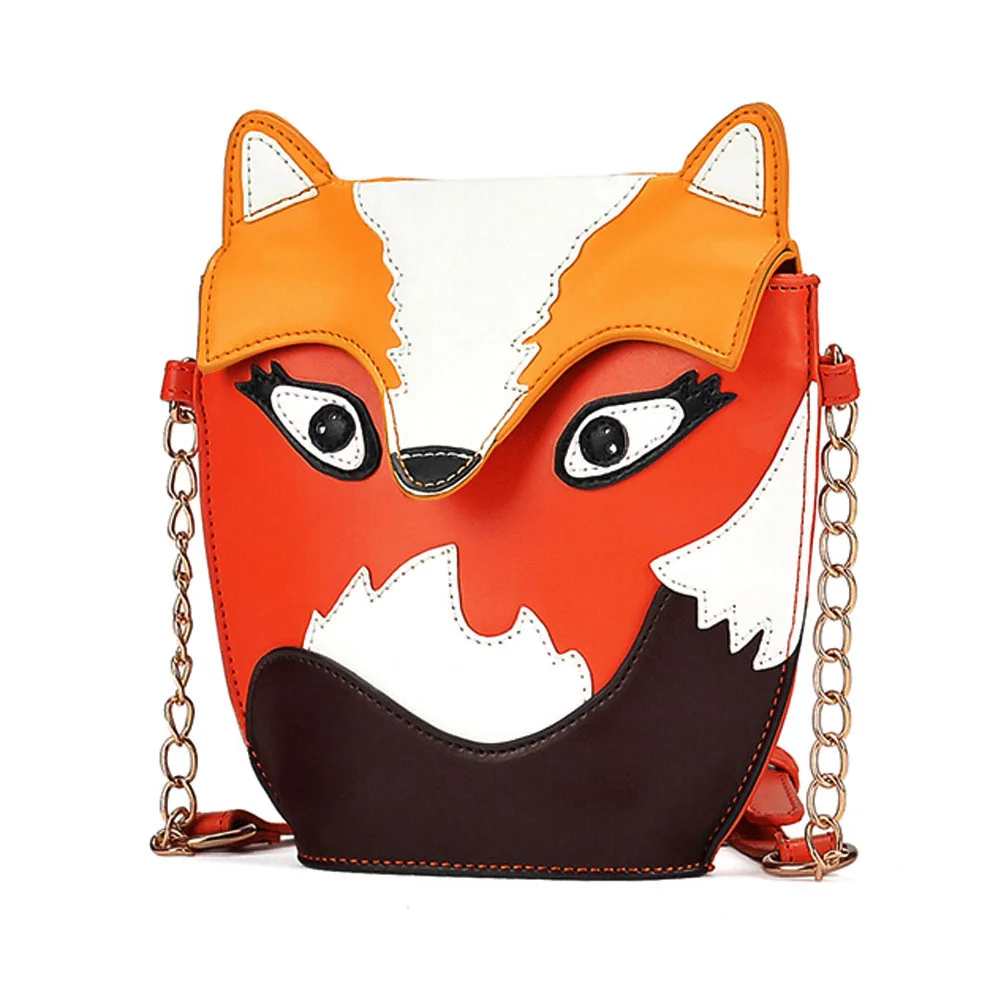 Новинка 2015 модные женские кожаные сумки сумка с рисунком совы лисы на плечо