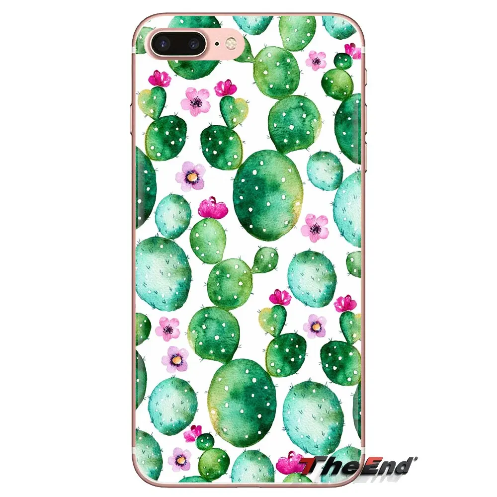 Silicone Case Cover Cactus Flowers Green Plants Desert For Samsung Galaxy S3 S4 S5 Mini S6 S7 Edge S8 S9 S10 Plus Note 3 4 5 8 9 |