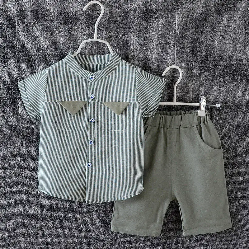 Bear Leader Baby Boy Clothes Set 2019 Summer Striped T-Shirts+Pants Toddler Kids Clothing Sets Suit for 1-5T | Детская одежда и
