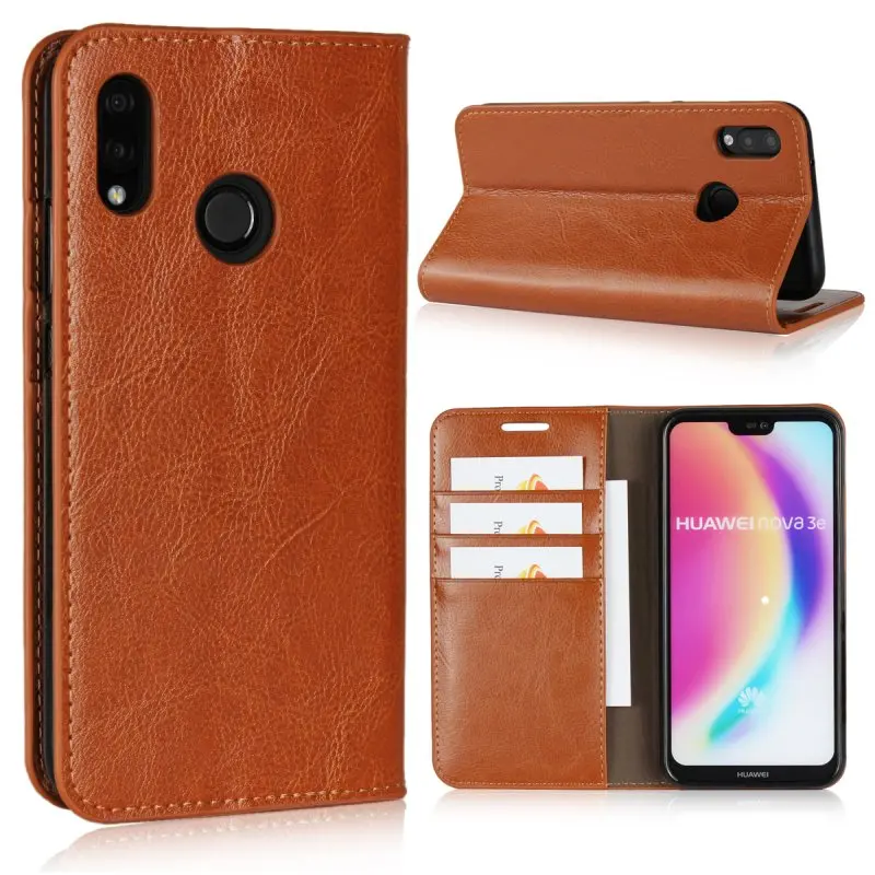 Light Brown Роскошный чехол-бумажник для Xiaomi Redmi Note 5, глобальная версия, чехол из натуральной кожи для Redmi Note5 Pro, откидная сумка, Capinha Etui Coque - Цвет: Light Brown