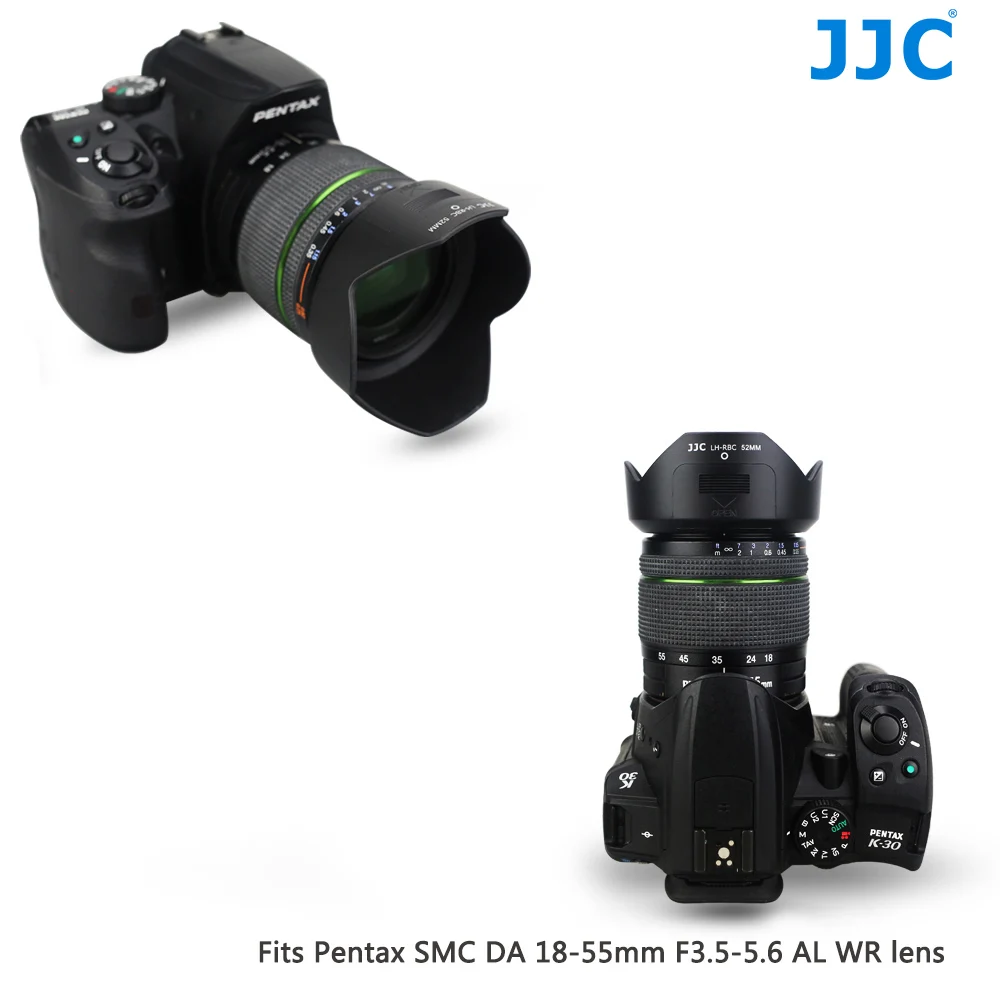 Бленда объектива JJC 52 мм для Камеры Pentax smc DA 18-55 F3.5-5.6 объектив AL WR заменяет PH-RBC |