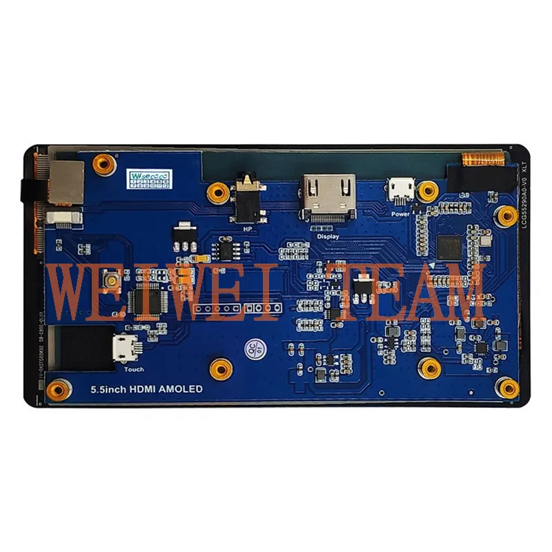 Для Raspberry Pi 3 B+ Модель B дисплей 5,5 дюймов AMOLED OLED 1920*1080 ЖК-дисплей с емкостным сенсорным экраном с HDMI платой драйвера