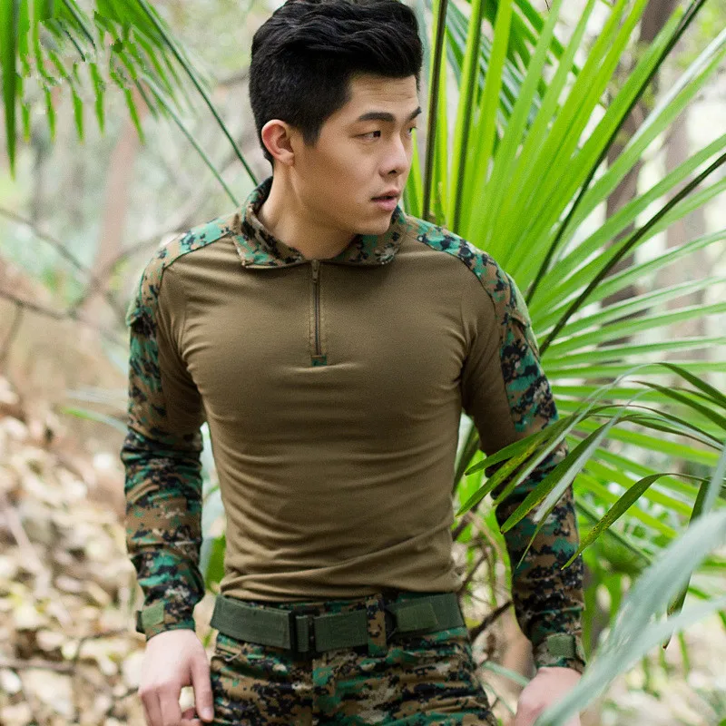 Военная Униформа Мультикам армейская боевая рубашка черная для мужчин камуфляж