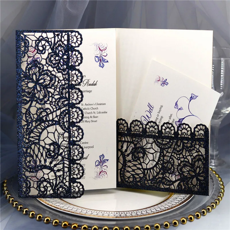 10PCS wedding invitationS bump flash high-end invitation card business event party C | Дом и сад