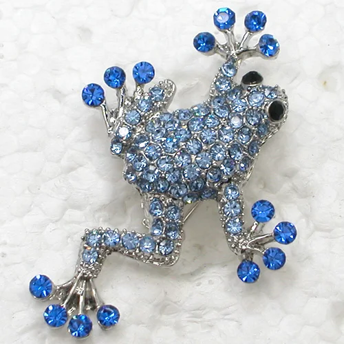 Броши в форме лягушки Blue Стразы C559 B|pin brooch|frog pinrhinestone frog |