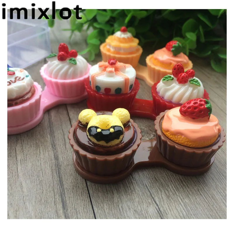 IMIXLOT 1 комплект мультфильм милый наполняемое кремом для торта очки двойная