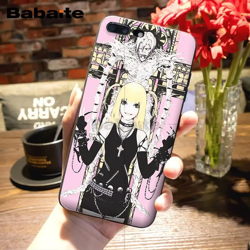 Babaite аниме тетрадь смерти Smart Cover Черная мягкая крышка чехол для телефона iPhone 8 7 6 6S