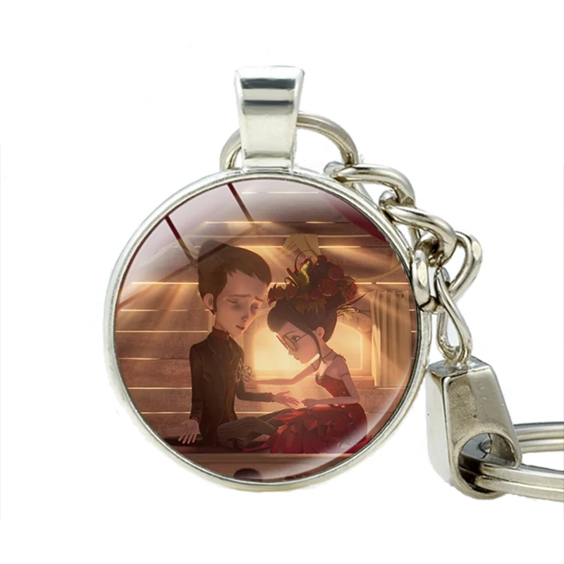 Брелок для ключей в виде сердца с часами мальчика изображением ручная работа