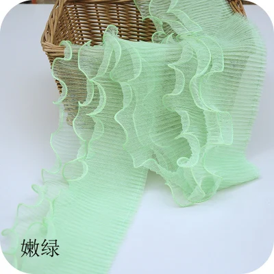 5 Yards/lot 27 Color 12cm 3 Layers Ruffle Lace Fabric Handmade DIY Material Wedding Dress Clothing Accessories Trim RS708 | Дом и сад