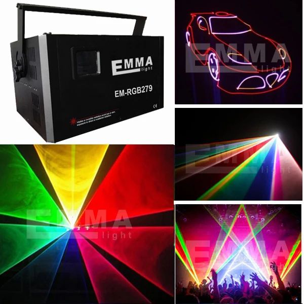 Компактный 5000 МВт RGB лазерный свет 5 Вт луч Анимация и 3D эффекты лазер