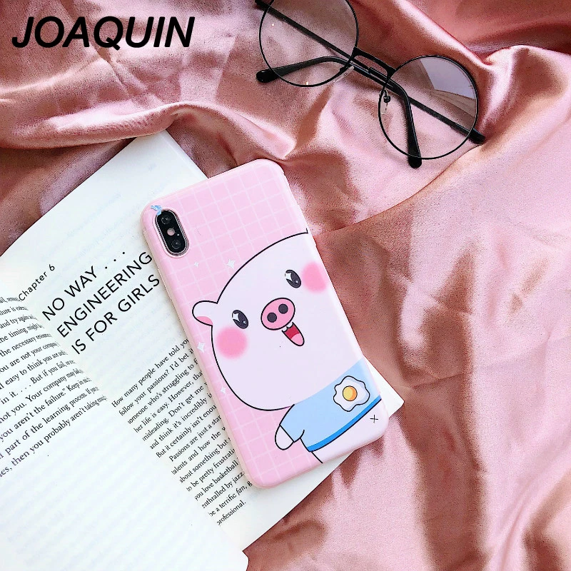 Cartoon Pink Cute Pigs Phone Case For iPhone Xs Max XR XS 6 6S 7 8 Plus X Silicone Soft shell Mobile Bags & Cases |