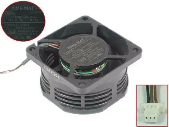 

NMB-MAT 1910RL-04W-B49 DC 12V 0.21A 47x47x25mm 3-wire Server Cooling Fan