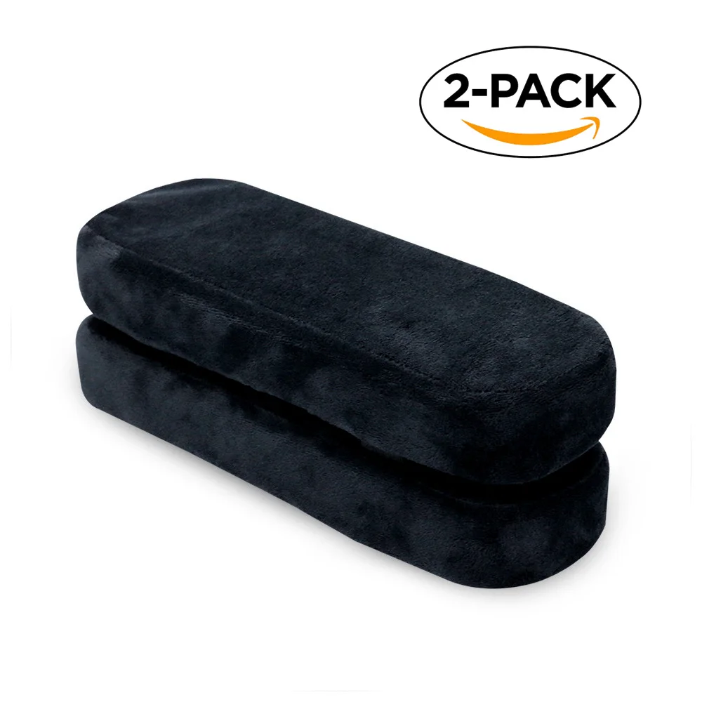 black 2 pack 2 шт. в упаковке, эргономичные подушки-подлокотники для офисных стульев с эффектом памяти, удобные игровые кресла, подушка для подлокотников, защита от давления - Цвет: black 2 pack