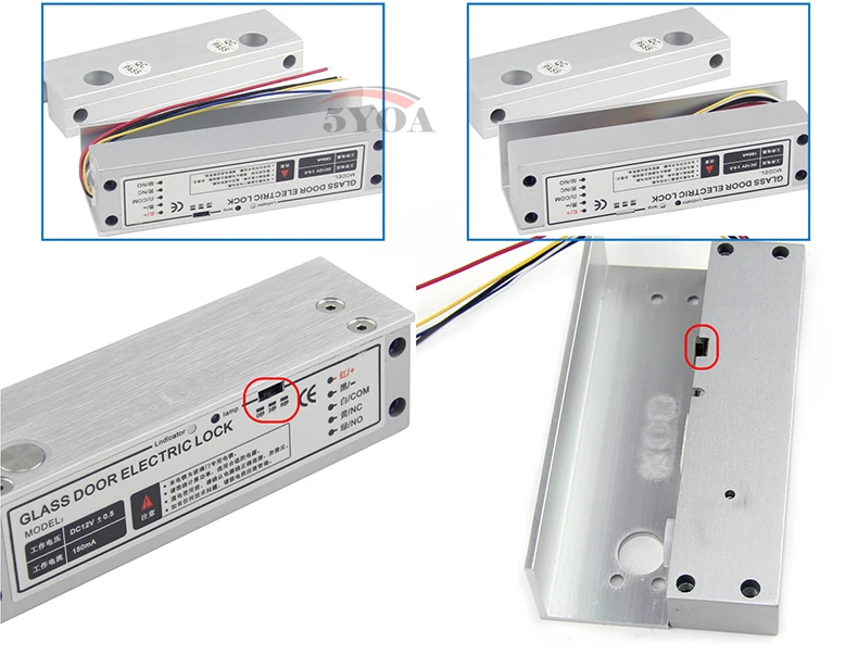 Электрический замок болт для защиты дверей от падения электронный с полной рамой