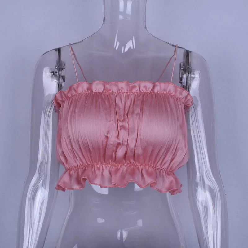 2018 Мода пикантные без бретелек Лифчики розовый черный летом Cutye оборками