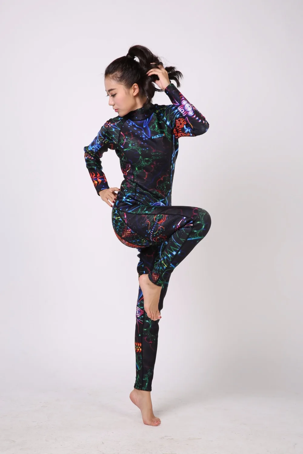 3 мм Новый цельнокроеный гидрокостюм средней длины на молнии обтекаемый