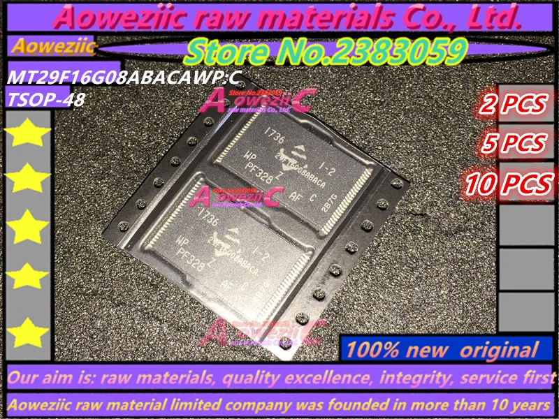 Aoweziic 100% Новый оригинальный MT29F16G08ABACAWP: C MT29F16G08ABACAWP MT29F16G08ABACA TSOP48 Flash IC|Запасные части|