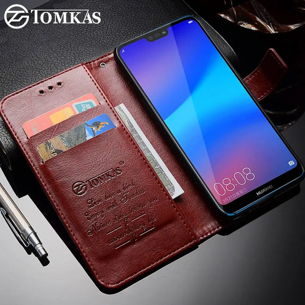 TOMKAS кошелек Чехол huawei P20 Pro Lite чехол Флип из искусственной кожи для P8 P9 2017 P Smart Enjoy 7S